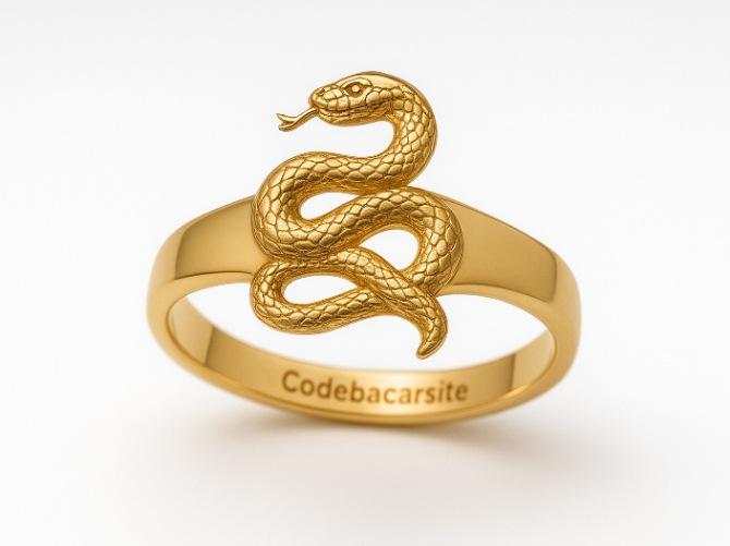 Gold snake ring