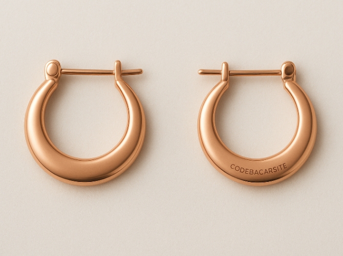 Rose gold hoop earrings